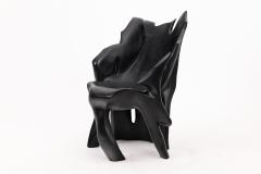  Logniture Sculptural Black Charred Wood Armchair in Organic Form by Logniture - 4191102