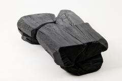  Logniture Sculptural Coffee Table Rustic Burnt Black Wood Carved Handmade Logniture - 4570366