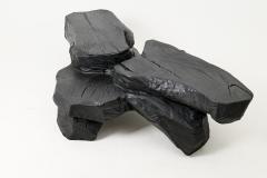  Logniture Sculptural Coffee Table Rustic Burnt Black Wood Carved Handmade Logniture - 4599966