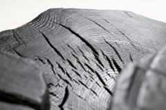  Logniture Sculptural Coffee Table Rustic Burnt Black Wood Carved Handmade Logniture - 4599967