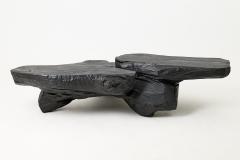  Logniture Sculptural Coffee Table Rustic Burnt Black Wood Carved Handmade Logniture - 4599970
