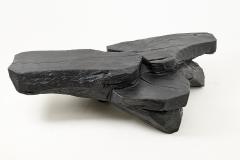  Logniture Sculptural Coffee Table Rustic Burnt Black Wood Carved Handmade Logniture - 4599973