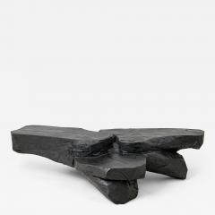  Logniture Sculptural Coffee Table Rustic Burnt Black Wood Carved Handmade Logniture - 4601760