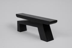 Logniture Solid Burnt Wood Sculptural Side Table Original Contemporary Design - 3318836