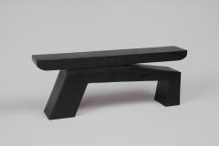  Logniture Solid Burnt Wood Sculptural Side Table Original Contemporary Design - 3318839