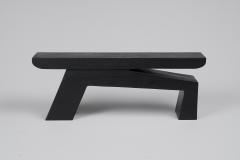  Logniture Solid Burnt Wood Sculptural Side Table Original Contemporary Design - 3318840