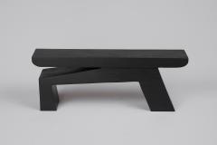  Logniture Solid Burnt Wood Sculptural Side Table Original Contemporary Design - 3318843