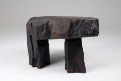  Logniture Solid Burnt Wood Sculptural Stool Side Table Original Design Logniture - 3611487