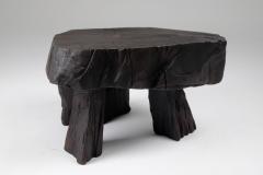  Logniture Solid Burnt Wood Sculptural Stool Side Table Original Design Logniture - 3611489