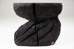  Logniture Solid Burnt Wood Sculptural Stool Side Table Rock Original Design Logniture - 3611788