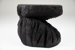  Logniture Solid Burnt Wood Sculptural Stool Side Table Rock Original Design Logniture - 3611790