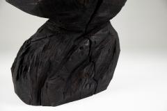  Logniture Solid Burnt Wood Sculptural Stool Side Table Rock Original Design Logniture - 3611793