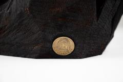  Logniture Solid Burnt Wood Sculptural Stool Side Table Rock Original Design Logniture - 3611794