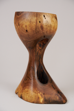  Logniture Solid Wood Sculptural Side Table Original Contemporary Design Log Carving - 3329495