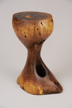  Logniture Solid Wood Sculptural Side Table Original Contemporary Design Log Carving - 3329497