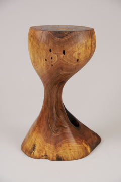  Logniture Solid Wood Sculptural Side Table Original Contemporary Design Log Carving - 3329498