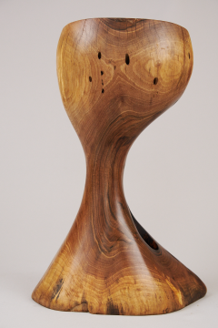  Logniture Solid Wood Sculptural Side Table Original Contemporary Design Log Carving - 3329501