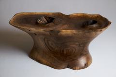  Logniture Solid Wood Sculptural Side Table Original Contemporary Design Log Carving - 3329504