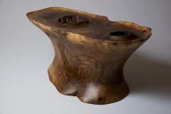 Logniture Solid Wood Sculptural Side Table Original Contemporary Design Log Carving - 3329505