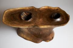  Logniture Solid Wood Sculptural Side Table Original Contemporary Design Log Carving - 3329513