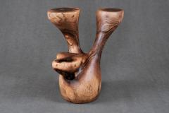  Logniture Solid Wood Sculptural Side Table Original Contemporary Design Log Carving - 3329516