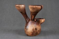  Logniture Solid Wood Sculptural Side Table Original Contemporary Design Log Carving - 3329519