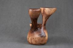  Logniture Solid Wood Sculptural Side Table Original Contemporary Design Log Carving - 3329520