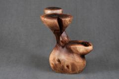  Logniture Solid Wood Sculptural Side Table Original Contemporary Design Log Carving - 3329527