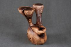  Logniture Solid Wood Sculptural Side Table Original Contemporary Design Log Carving - 3329528