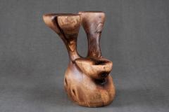  Logniture Solid Wood Sculptural Side Table Original Contemporary Design Log Carving - 3329530