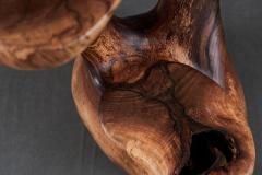  Logniture Solid Wood Sculptural Side Table Original Contemporary Design Log Carving - 3329532