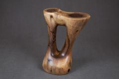  Logniture Solid Wood Sculptural Side Table Original Contemporary Design Log Carving - 3329534