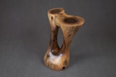  Logniture Solid Wood Sculptural Side Table Original Contemporary Design Log Carving - 3329535
