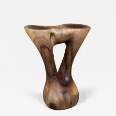  Logniture Solid Wood Sculptural Side Table Original Contemporary Design Log Carving - 3333578
