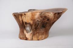  Logniture Solid Wood Sculptural Side Table Original Contemporary Design Log Carving - 3329543