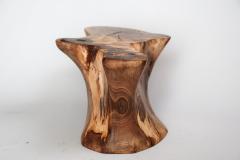 Logniture Solid Wood Sculptural Side Table Original Contemporary Design Log Carving - 3329546