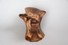  Logniture Solid Wood Sculptural Side Table Original Contemporary Design Log Carving - 3329547