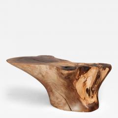 Logniture Solid Wood Sculptural Side Table Original Contemporary Design Log Carving - 3333577