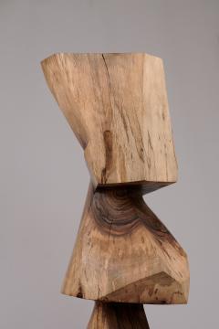  Logniture Solid Wood Sculptural Side Table Original Contemporary Design Log Carving - 3329564