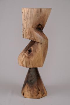  Logniture Solid Wood Sculptural Side Table Original Contemporary Design Log Carving - 3329565