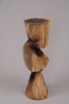  Logniture Solid Wood Sculptural Side Table Original Contemporary Design Log Carving - 3329568