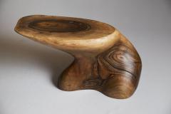  Logniture Solid Wood Sculptural Side Table Original Contemporary Design Log Carving - 3329580