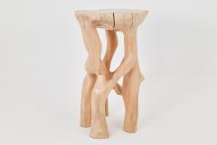  Logniture Solid Wood Sculptural Side Table Original Contemporary Design Logniture - 4309599