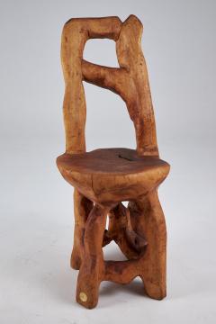  Logniture Svarun Rustic Solid Wood Chair Carved from Single Piece of Wood Logniture - 3700621