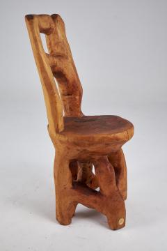  Logniture Svarun Rustic Solid Wood Chair Carved from Single Piece of Wood Logniture - 3700627