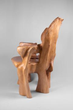  Logniture Veles Wooden Armchair Carved From Single Piece Of Wood Functional Sculpture - 3299709