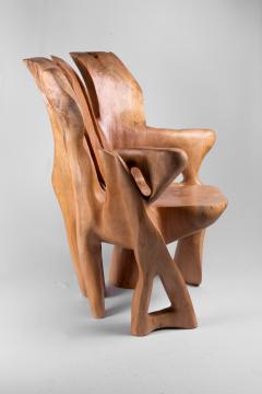  Logniture Veles Wooden Armchair Carved From Single Piece Of Wood Functional Sculpture - 3299716