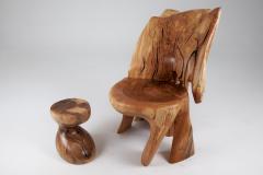  Logniture Veles Wooden Lounge Chair Carved From Single Piece of Wood Logniture - 3700656