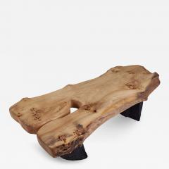  Logniture Wooden Brutalist Bench Table Wabi Sabi Natural and Eco Friendly Logniture - 3702399