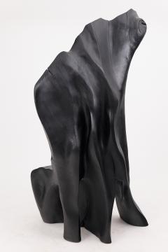  Logniture XXL Charred Black Wood Throne Chair in Organic Form by Logniture - 4191123
